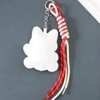 Брелок на карабине кожзам, текстиль "Манэки-нэко" с узлом 27х8х3 см