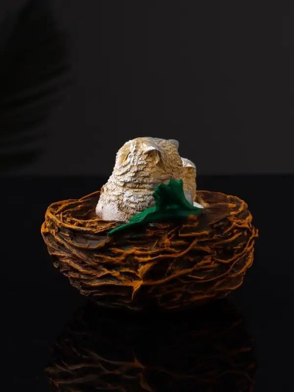 Фигура "Совушки в гнезде" 7.5х10х9.2 см