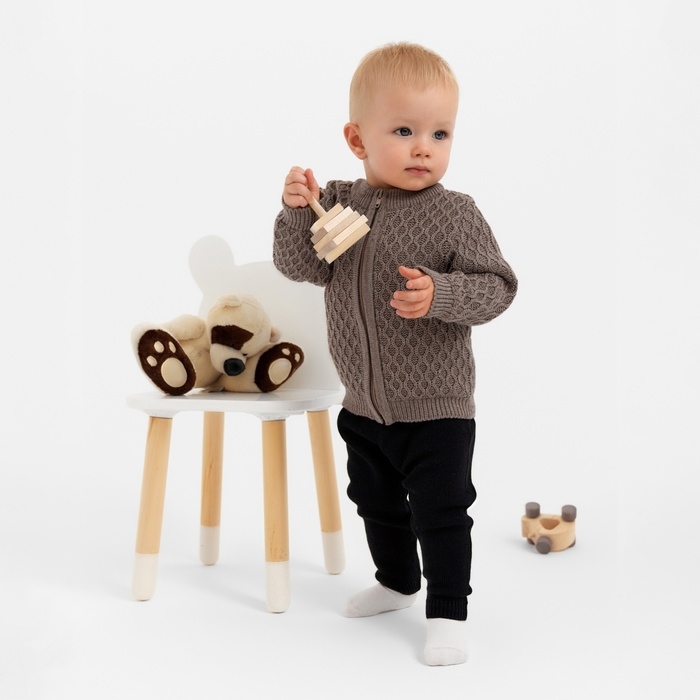 Брюки детские вязаные MINAKU, цвет черный, рост 74-80 см Брюки детские вязаные MINAKU, цвет черный, рост 74-80 см