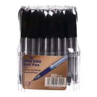 Ручка шариковая 0.5 мм, стержень чёрный, с резиновым держателем