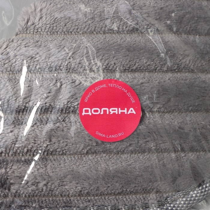 Чехол на сиденье для унитаза на липучках Доляна &laquo;Плюша&raquo;, 37&times;42 см, цвет МИКС