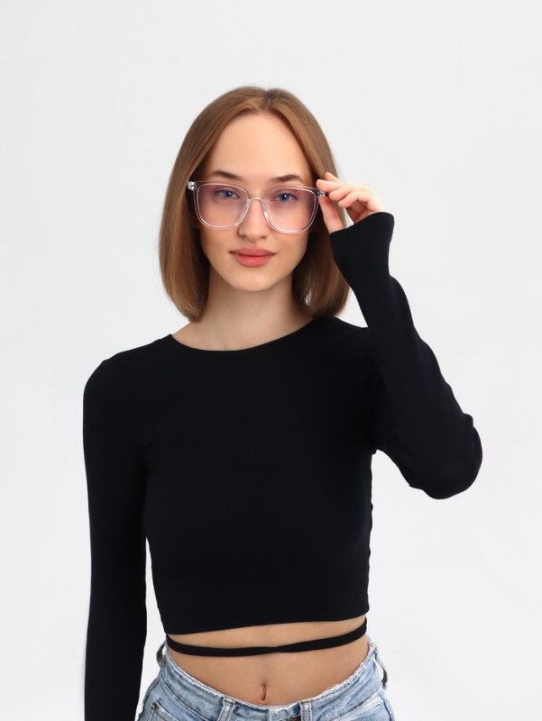 Очки для компьютера, антибликовые, 5.1 х 4 см, ширина 14.4 см, дужка 13.8 см, белая оправа   1079583