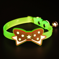 Ошейник "Бантик", 28 х 1 см, ОШ 18-24 см, прозрачный/коричневый Ошейник "Бантик", 28 х 1 см, ОШ 18-24 см, прозрачный/коричневый