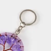 Брелок ловец снов "Древо" 19 см, цв. сиреневый