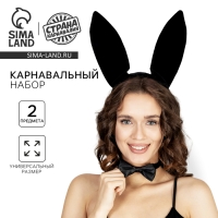 Карнавальный набор «Зайчик» (ушки+ бабочка) Карнавальный набор «Зайчик» (ушки+ бабочка)