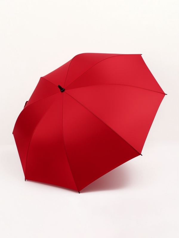 Зонт-трость п/авт R60/70 8сп эпонж В/У ОДНОТОН прямая ручка поролон красный пакет Зонт-трость п/авт R60/70 8сп эпонж В/У ОДНОТОН прямая ручка поролон красный пакет