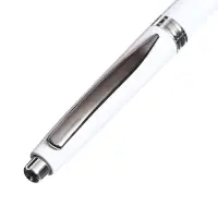 Ручка шариковая автоматическая, 0.5 мм, под логотип, стержень синий, белый корпус