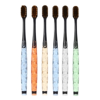 Набор стеклянных зубных щеток, 10000 щетинок, 6 штук, жесткость мягкая Набор стеклянных зубных щеток, 10000 щетинок, 6 штук, жесткость мягкая