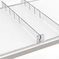 Пластиковый обламывающийся разделитель высотой 30 мм с передним ограничителем 35 мм, L=185-385 мм