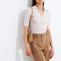 Сумка женская на молнии, цвет бежевый