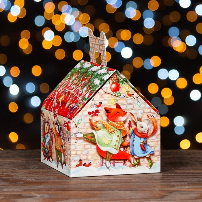 Подарочная коробка Подарочная коробка "Лесной домик большой", 16 х 14 х 15,5 см