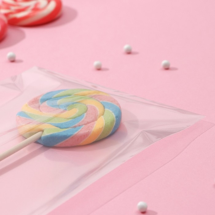 Набор пакетиков для упаковки леденцов, 100 шт, 12,5&times;17 см, цвет прозрачный