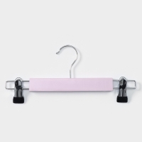 Вешалки для брюк и юбок LaDо́m Brillant, 28&times;12&times;2,8 см, 2 шт, деревянные, с зажимами, цвет розовый