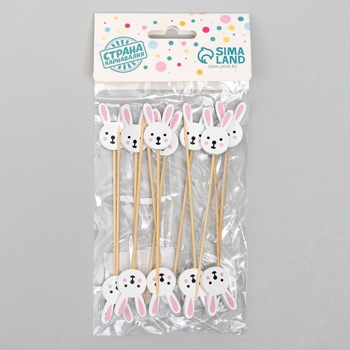 Шпажки &laquo;Зайка&raquo;, в наборе 12 штук