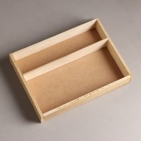 Кашпо деревянное, 27.5&times;20&times;4.5 см "Узоры", 2 отдела, гравировка