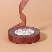 Лента парчовая, 20 мм, 23 &plusmn; 1 м, цвет красный №039