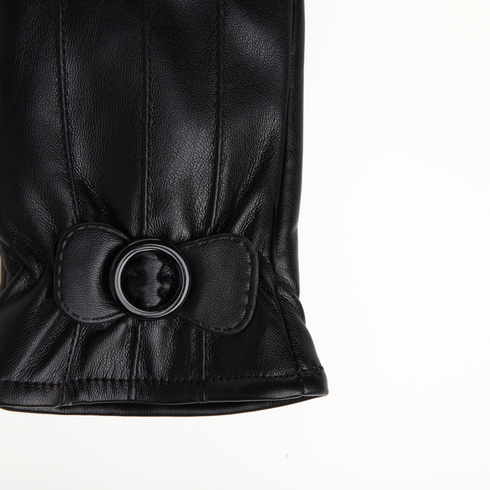 Перчатки женские, безразмерные, с утеплителем, цвет чёрный