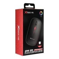 Мышь Xtrike Me GW-113, игровая, беспроводная, подсветка, 2.4G + BT, 400 мАч, чёрная Мышь Xtrike Me GW-113, игровая, беспроводная, подсветка, 2.4G + BT, 400 мАч, чёрная