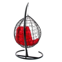 Подвесное кресло КОКОН «Капля» красная подушка, черная стойка Подвесное кресло КОКОН «Капля» красная подушка, черная стойка