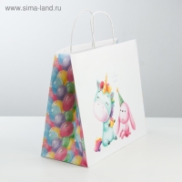 Пакет подарочный крафт, упаковка, &laquo;Малыши&raquo;, 32 х 28 х 15 см