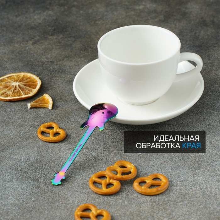 Ложка десертная из нержавеющей стали Magistro &laquo;Гитара&raquo;, длина 12 см, цвет хамелеон