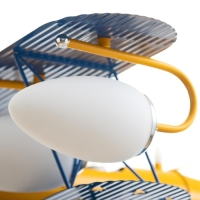 Люстра "Самолет" 4хЕ14 40Вт желто-синий 67х65х80 см Люстра "Самолет" 4хЕ14 40Вт желто-синий 67х65х80 см