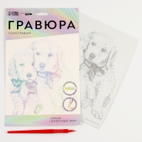 Гравюра. Набор гравюр &laquo;Звери&raquo;, А5, 4 шт