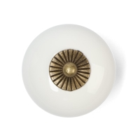 Ручка кнопка DOME Ceramics 003, керамическая, белая Ручка кнопка DOME Ceramics 003, керамическая, белая