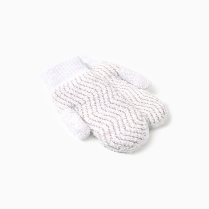 Варежки женские MINAKU, цвет белый, 24 см Варежки женские MINAKU, цвет белый, 24 см