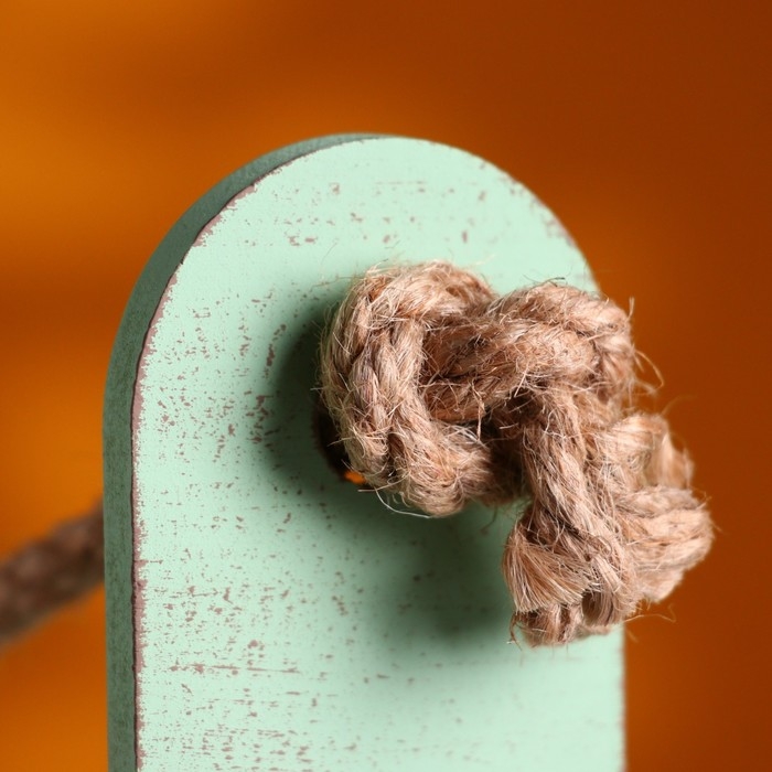 Кашпо деревянное 25.5&times;15&times;30 см "Аром", ручка канат, Оливковый Прованс