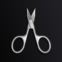 Ножницы маникюрные &laquo;Premium&raquo;, загнутые, широкие, заострённые, 9,5 см, на блистере, цвет серебристый