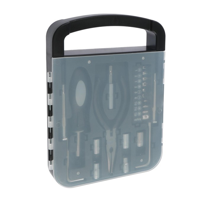 Набор инструментов ТУНДРА, пластиковый кейс, 22 предмета Набор инструментов ТУНДРА, пластиковый кейс, 22 предмета