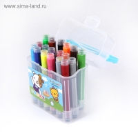 Фломастеры, 18 цветов, толстые, с печатью, вентилируемый колпачок, МИКС