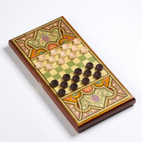 Нарды деревянные большие, настольная игра "Восточные", 50 х 50 см, с шашками