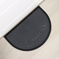 Коврик придверный полукруглый Доляна Welcome арки, 40&times;60 см, с окантовкой, цвет серый