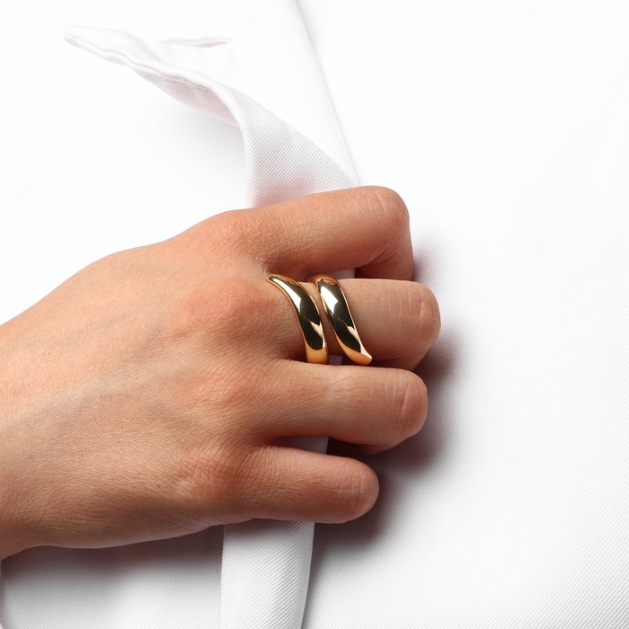 Кольцо металл «Тренд» завиток, цвет золото, размер 16 Кольцо металл «Тренд» завиток, цвет золото, размер 16