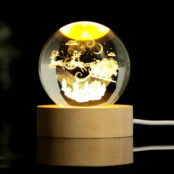 Светильник новогодний &laquo;Новый год: Новогодний&raquo;, диам. 6 см