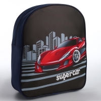 Рюкзак детский для мальчика текстильный &laquo;Супер-машина&raquo;,28х24,5х8 см