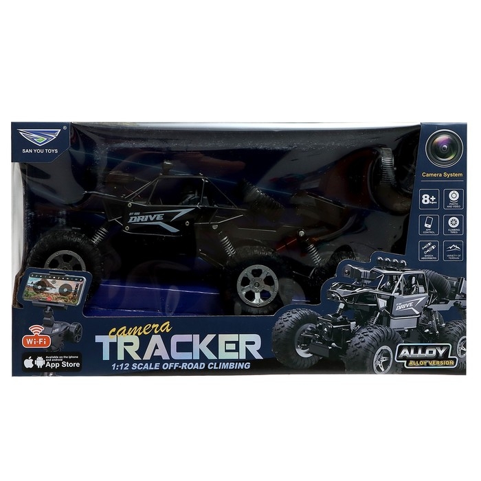 Машина радиоуправляемая &laquo;Вездеход&raquo; с камерой, полный привод, Wi-fi, элементы из металла, цвет черный