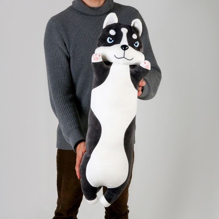 Мягкая игрушка &laquo;Хаски&raquo;, 80 см, цвет серо-белый