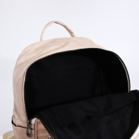 Рюкзак женский из искусственной кожи на молнии, 1 карман, цвет бежевый Рюкзак женский из искусственной кожи на молнии, 1 карман, цвет бежевый