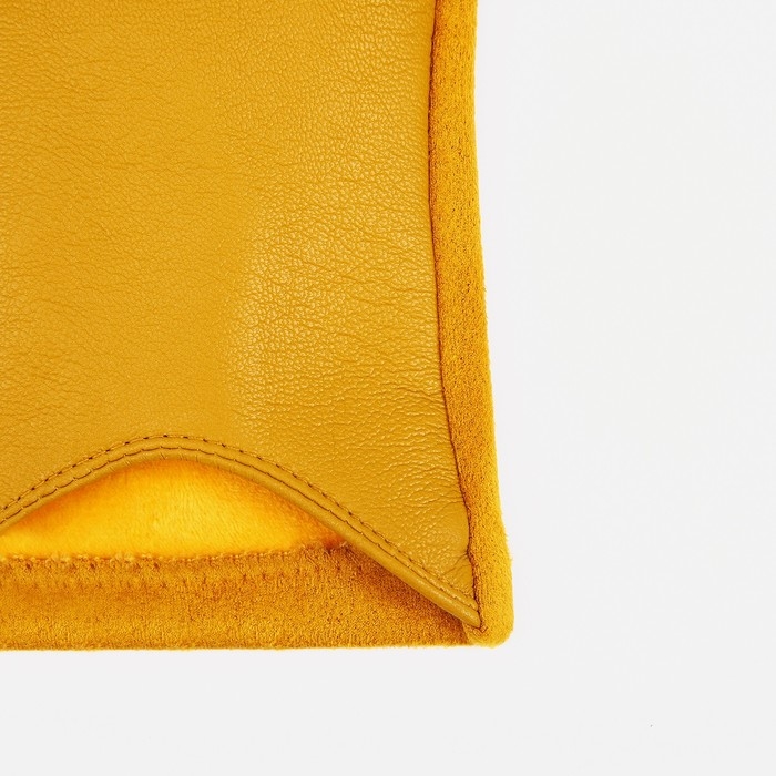 Перчатки женские, безразмерные, без утеплителя, цвет жёлтый