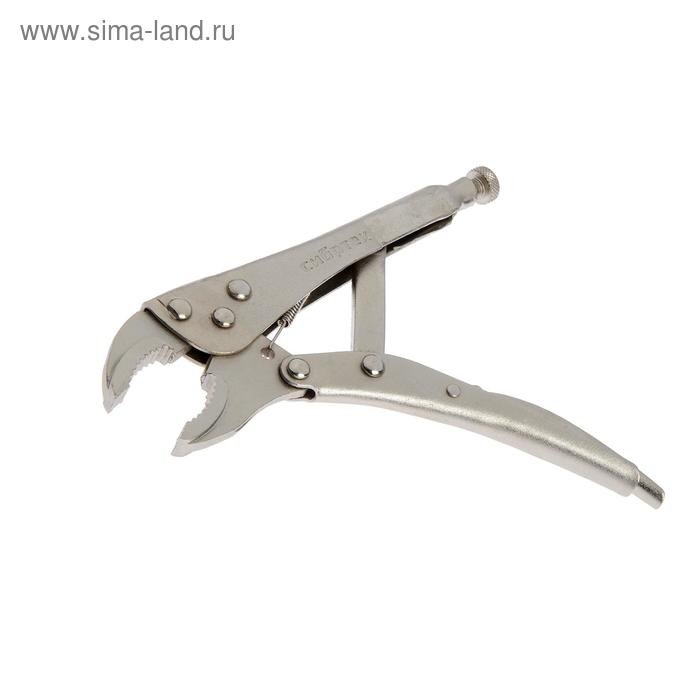 Зажим ручной Зажим ручной "Сибртех" 18421, полукруглый захват, с фиксатором, 180 мм