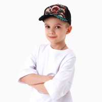 Кепка детская для мальчика &laquo;Волны&raquo;, аниме, цвет чёрный, р-р 52-54, 5-7 лет