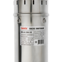 Насос скважинный JEMIX ВН-4-106-32, винтовой, 370 Вт, напор 106 м, 32 л/мин, кабель 25 м