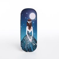 Футляр для очков на хлопушке, длина 16 см, цвет синий Футляр для очков на хлопушке, длина 16 см, цвет синий