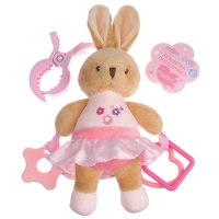 Подвеска мягкая &laquo;Зайка&raquo;, погремушка, прорезыватель, на кроватку, коляску, Mum&Baby