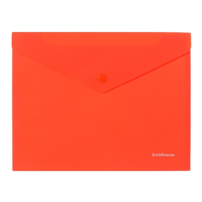 Папка-конверт на кнопке А5+, 180 мкм, ErichKrause "Soft Caribbean Sunset", тиснение "Soft Touch", непрозрачная, микс