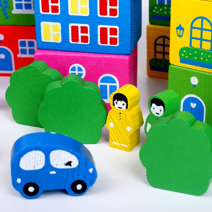 Конструктор &laquo;Цветной городок&raquo; большой, 41 элемент