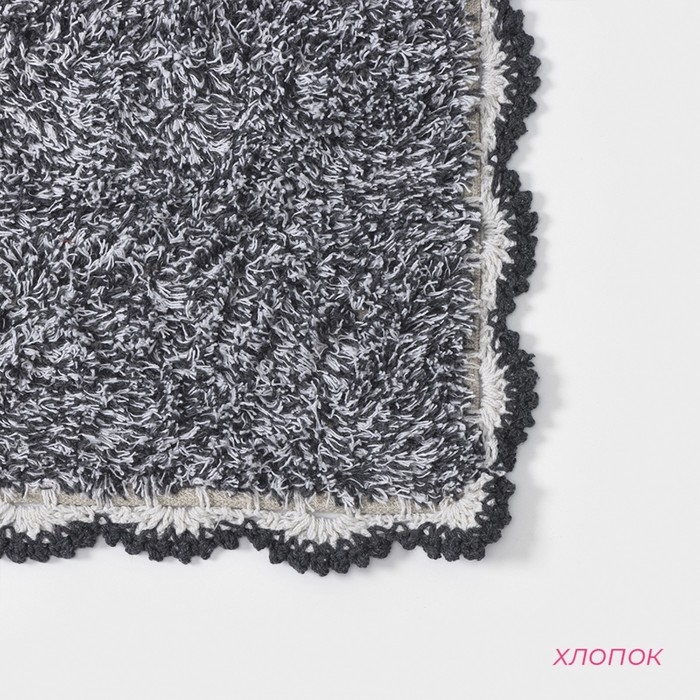 Коврик для дома Доляна &laquo;Тэя&raquo;, 50&times;80 см, цвет чёрный